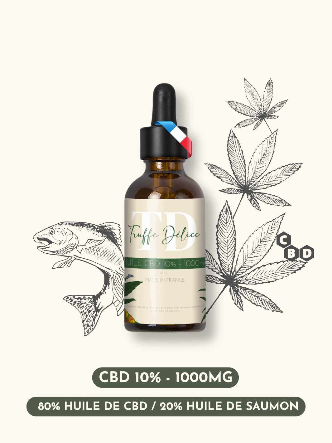Huile CBD chien - #friandise_naturelle_pour_chien# - Truffe delice
