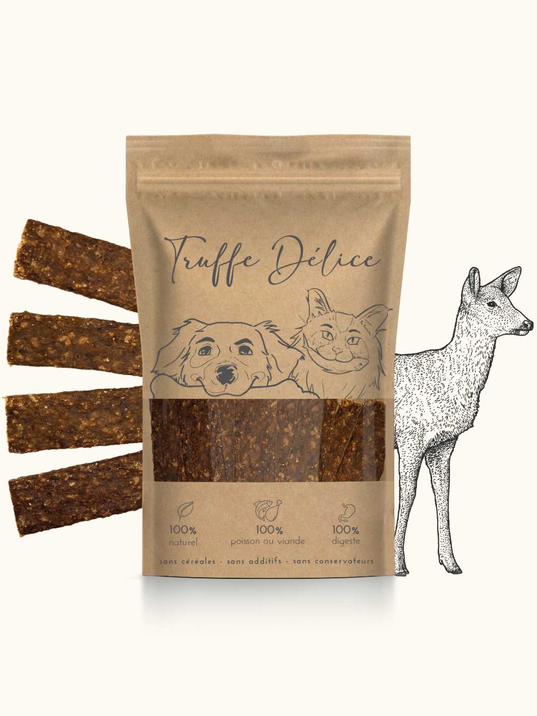 Lamelles de biche - #friandise_naturelle_pour_chien# - Truffe delice