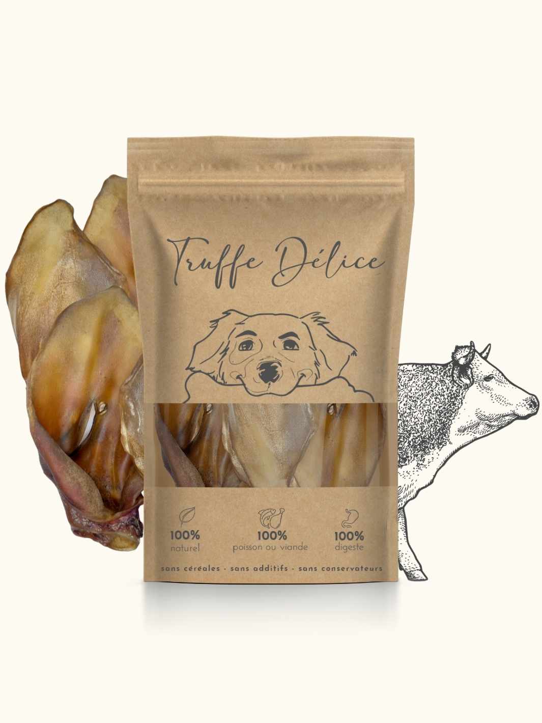 Oreilles de bœuf - #friandise_naturelle_pour_chien# - Truffe delice