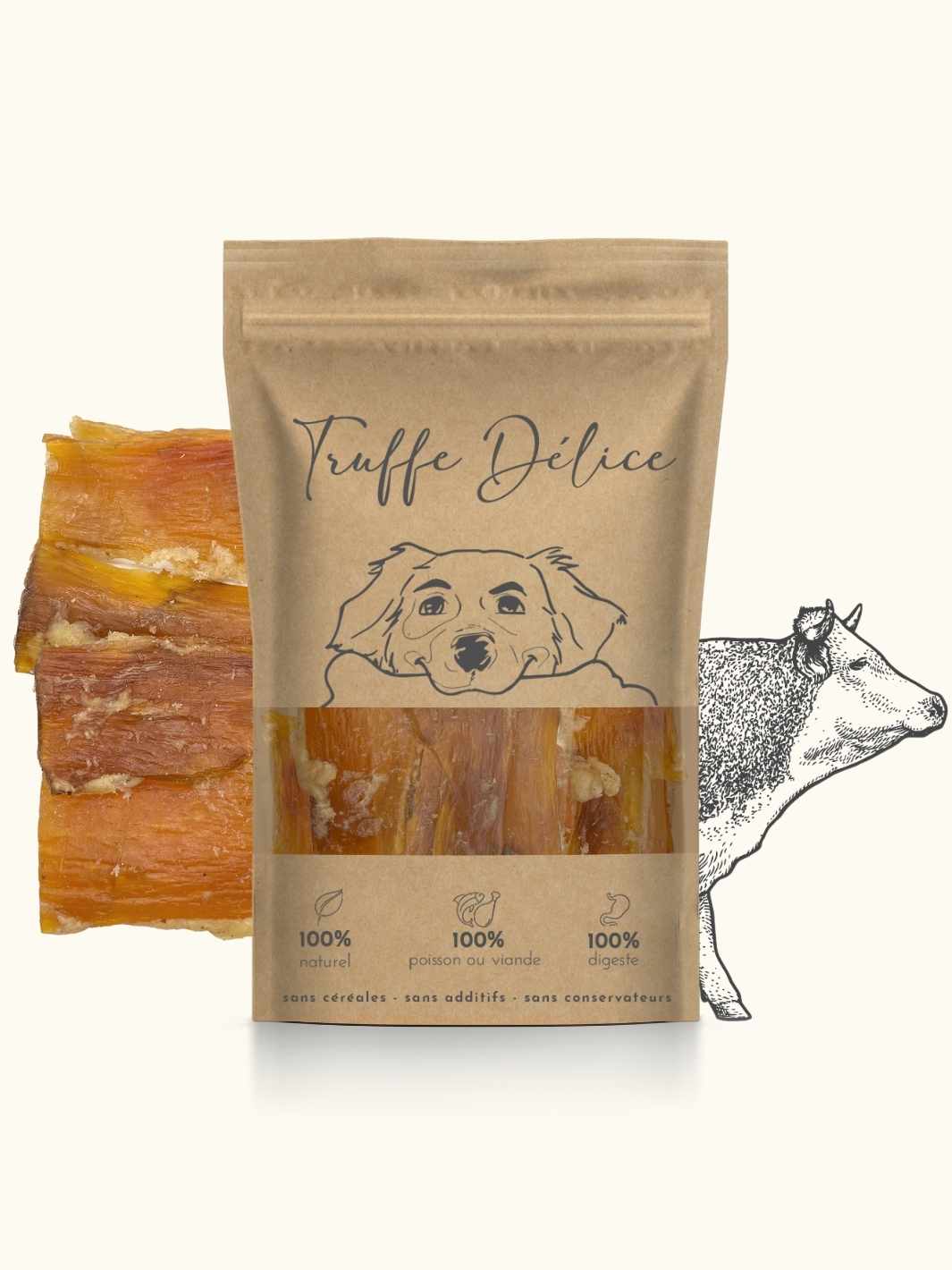 Tendons de boeuf - #friandise_naturelle_pour_chien# - Truffe delice