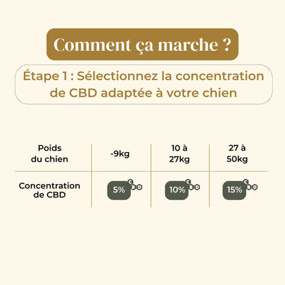 Huile CBD chien