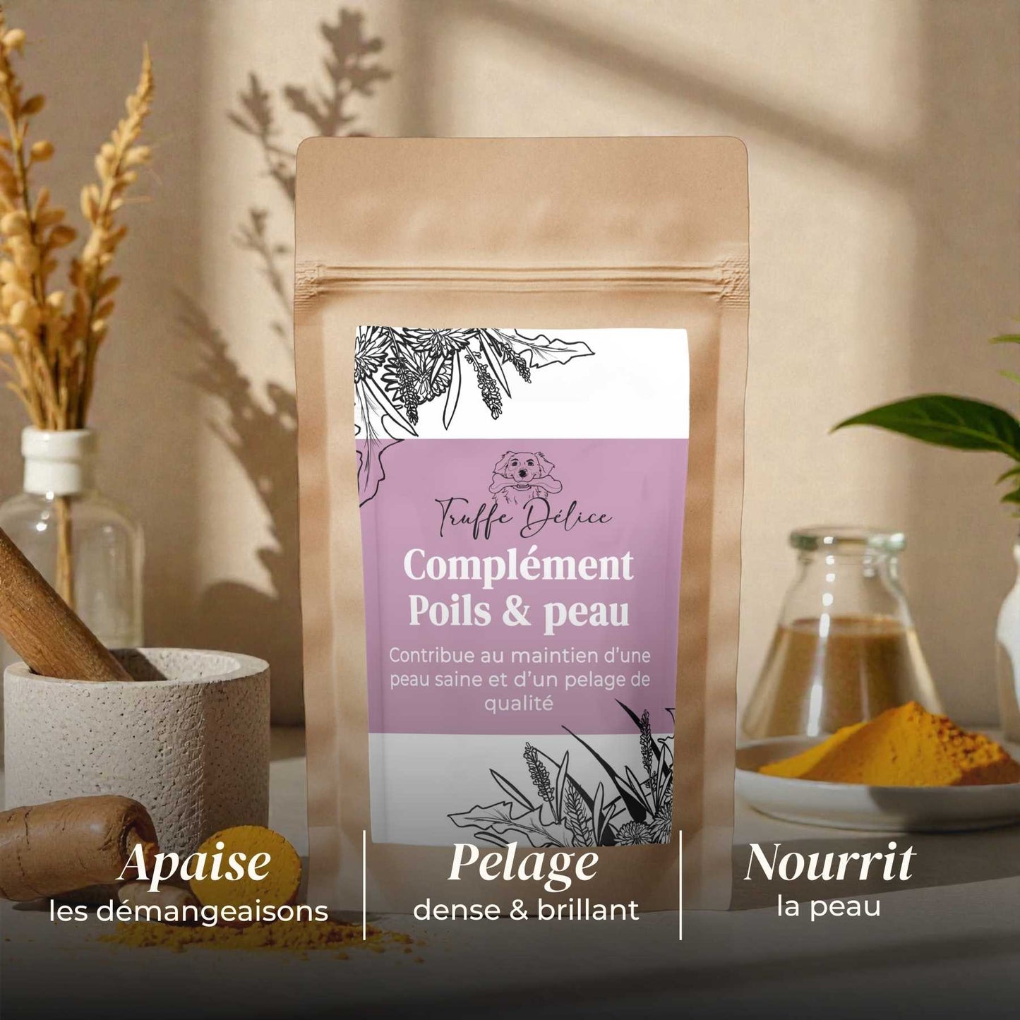 Complement alimentaire poil chien