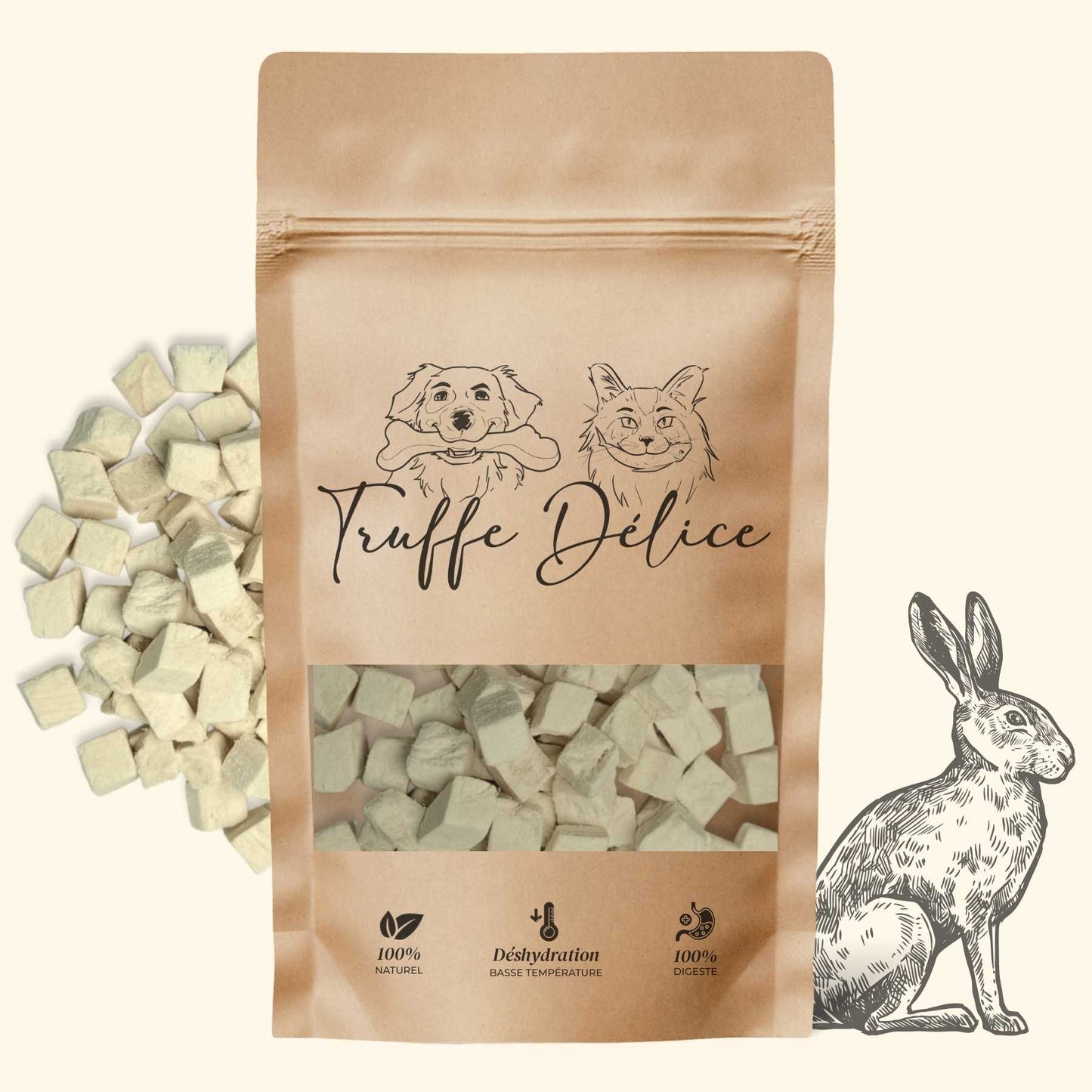 Friandises lapin lyophilisées