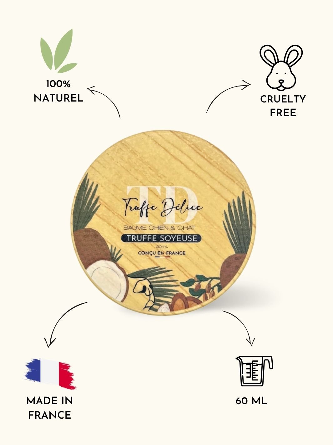 Baume truffe soyeuse - #friandise_naturelle_pour_chien# - Truffe delice