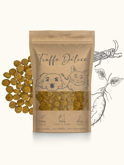 Friandises criquet & patate douce - #friandise_naturelle_pour_chien# - Truffe delice