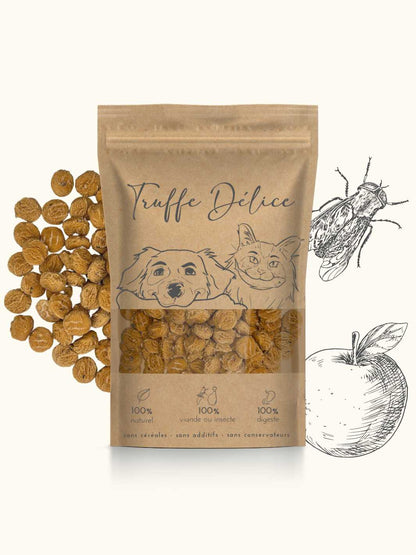 Friandises mouche soldat noire & pomme - #friandise_naturelle_pour_chien# - Truffe delice