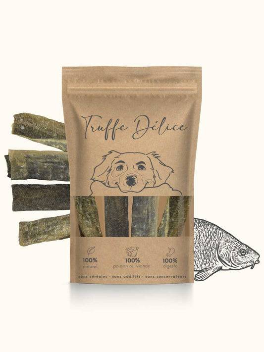 Lamelles de peaux de morue - #friandise_naturelle_pour_chien# - Truffe delice