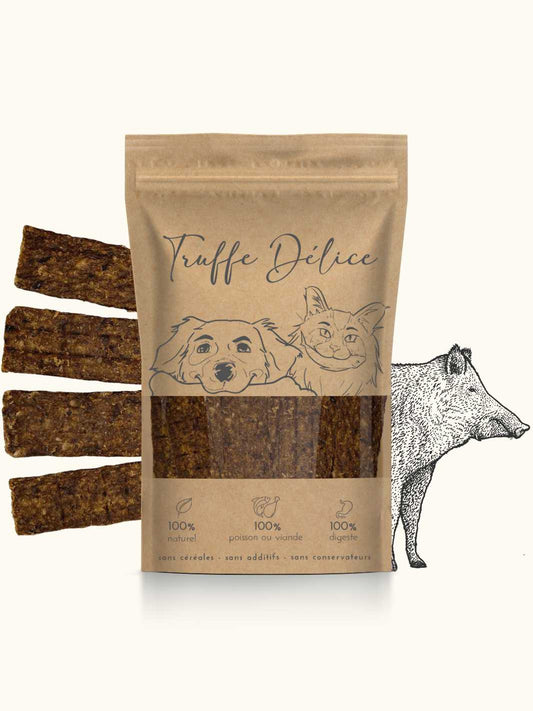 Lamelles de sanglier - #friandise_naturelle_pour_chien# - Truffe delice