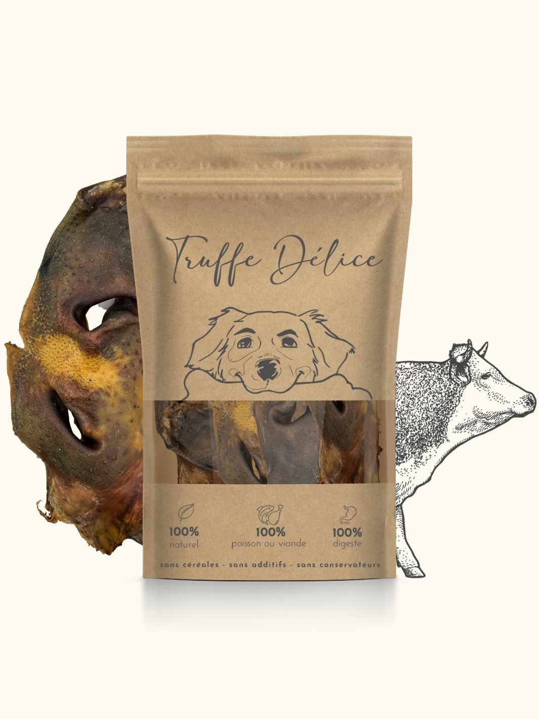 Museaux de bœuf - #friandise_naturelle_pour_chien# - Truffe delice
