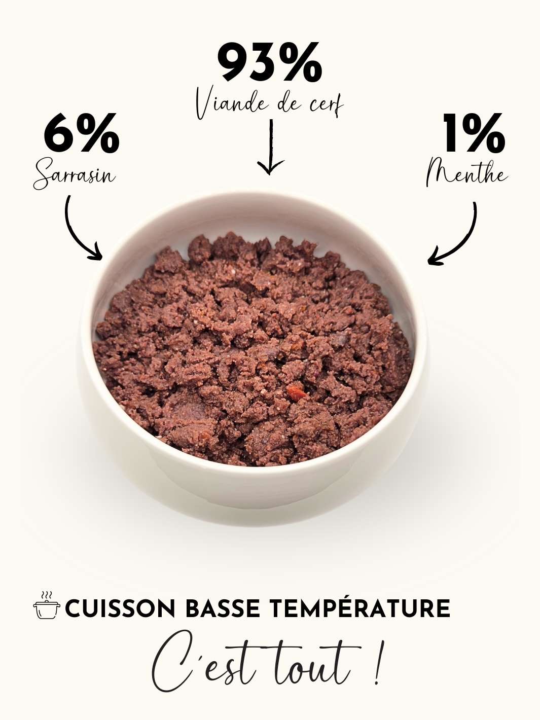Pâtée de cerf - #friandise_naturelle_pour_chien# - Truffe delice