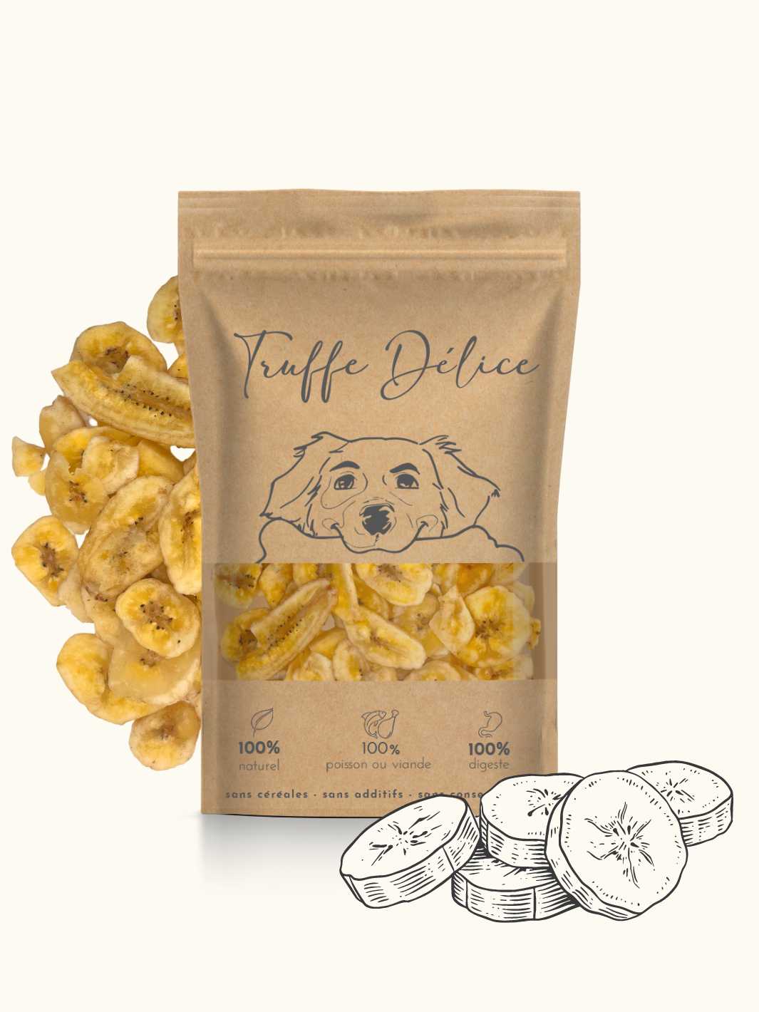 Tranches de banane - #friandise_naturelle_pour_chien# - Truffe delice